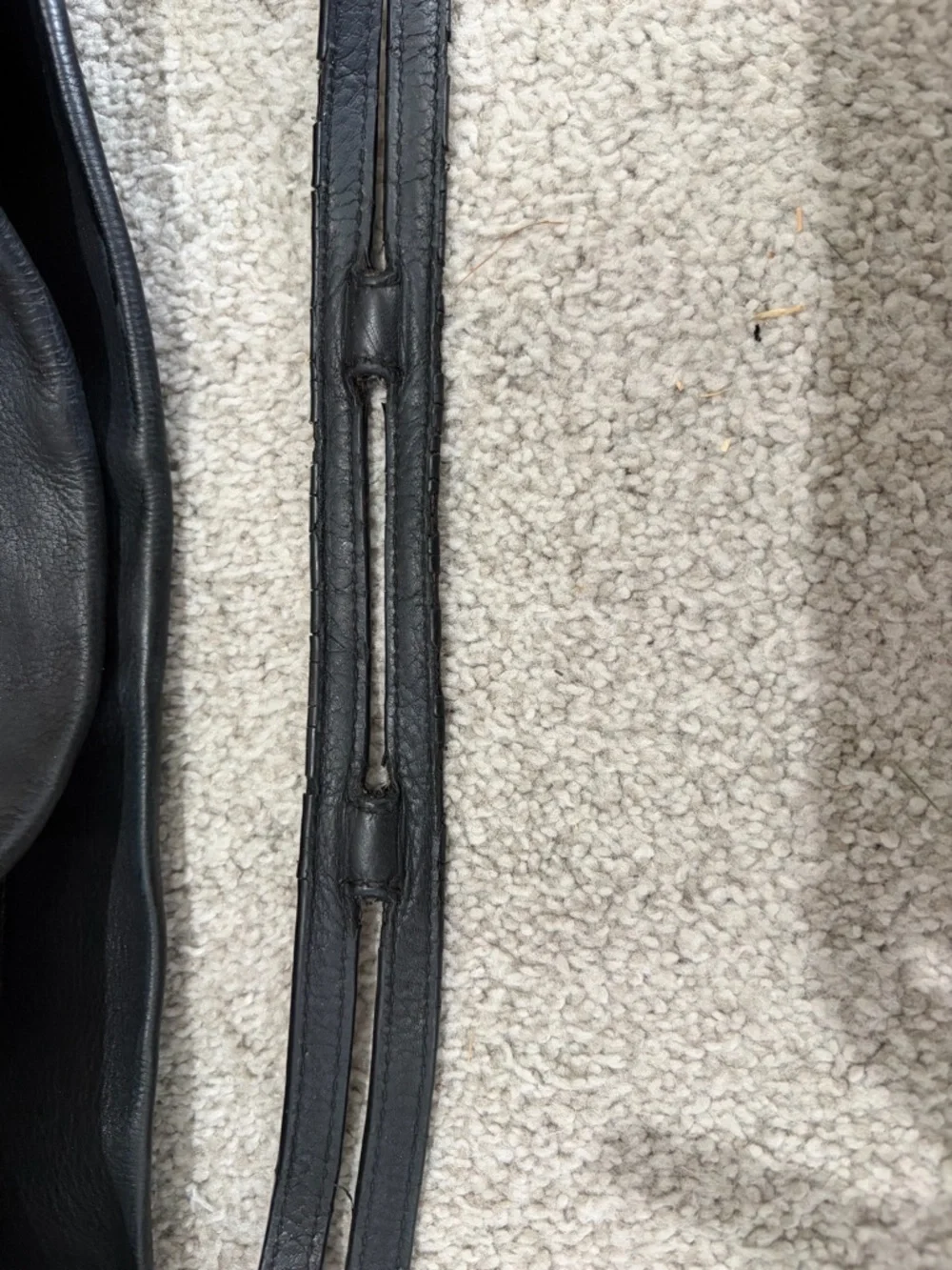 Foley & Corinna Black Leather Shoulder Bag with Modern Gold Accents